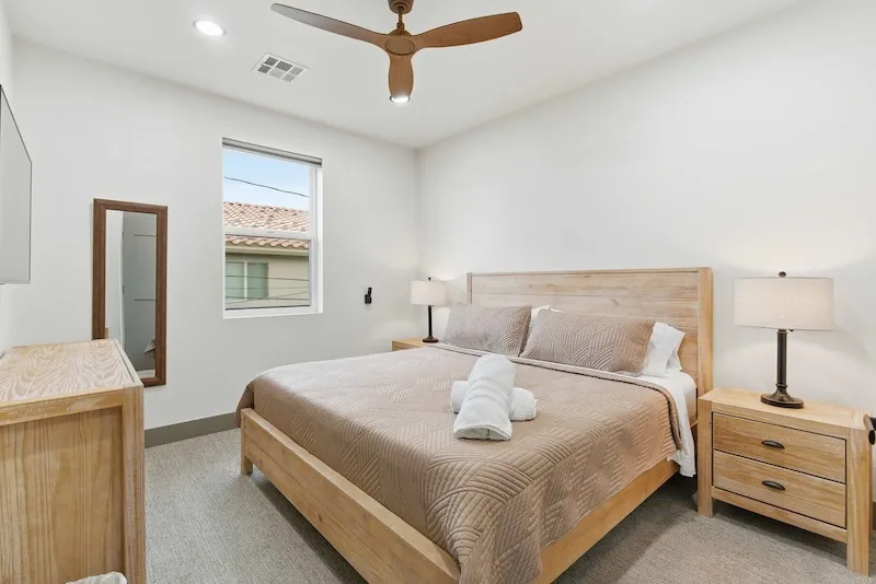 Comfortable bedroom at Tempe Hub